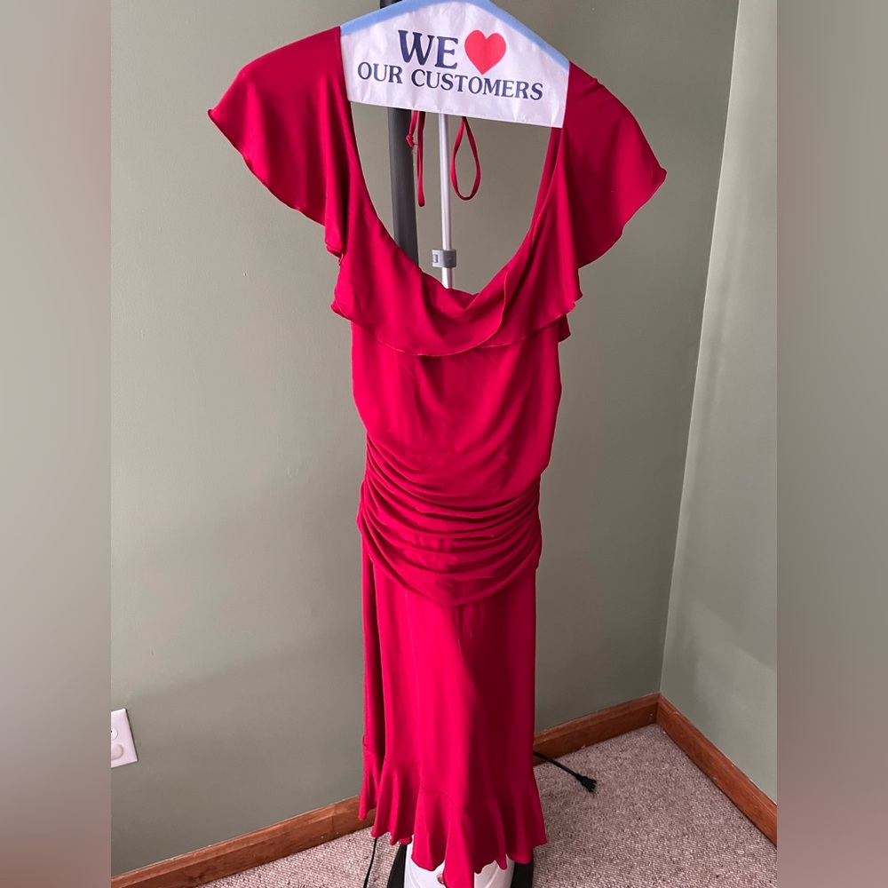 Deep Red BCBG dress
